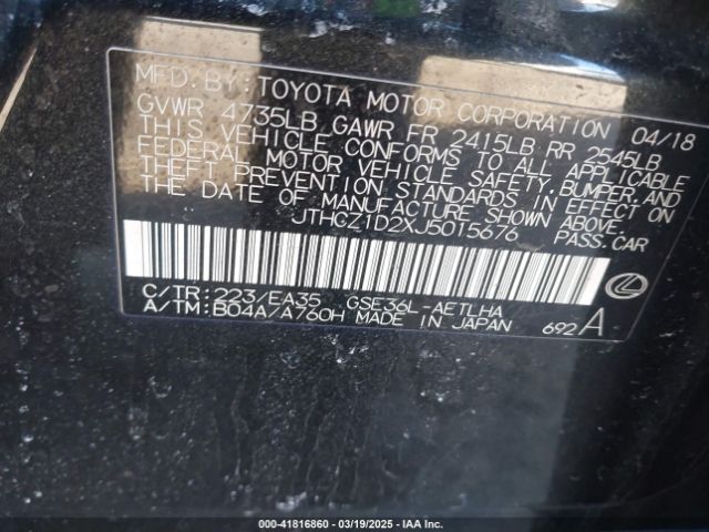 JTHCZ1D2XJ5015676 Lexus IS 350