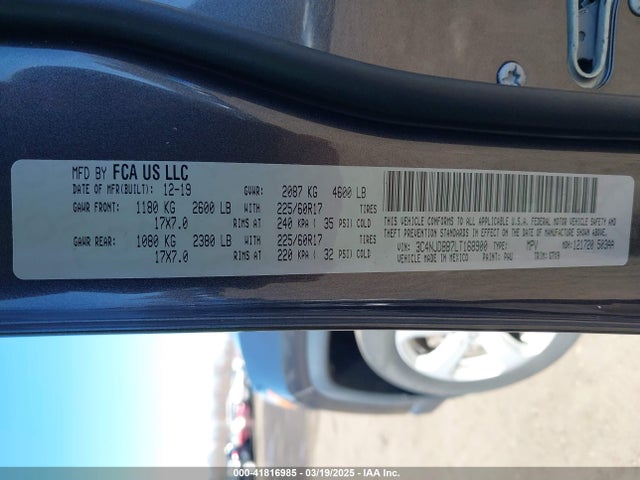 3C4NJDBB7LT168900 Jeep Compass Latitude 4x4