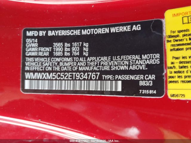 WMWXM5C52ET934767 Mini Hardtop Cooper