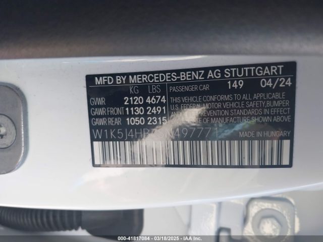 W1K5J4HB7SN497771 Mercedes-Benz Cla 250 Coupe 4matic