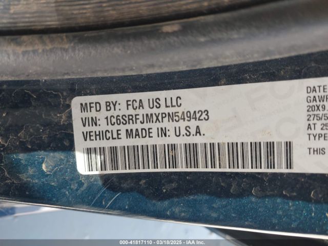 1C6SRFJMXPN549423 RAM 1500 Laramie  4x4 5'7 Box