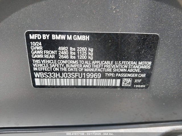 WBS33HJ03SFU19969 BMW 2025