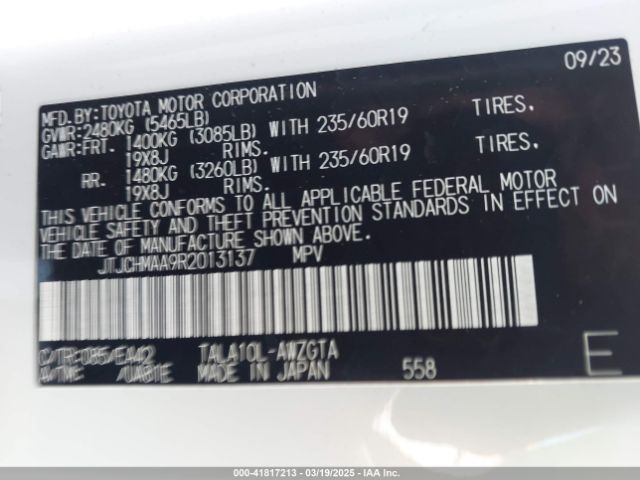 JTJCHMAA9R2013137 Lexus Rx 350 Premium