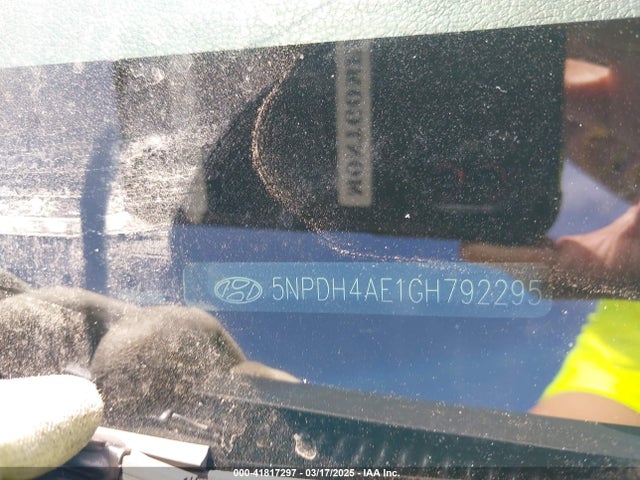 5NPDH4AE1GH792295 Hyundai ELANTRA SE