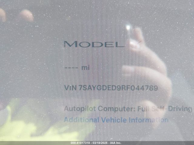 7SAYGDED9RF044789 Tesla Model Y Long Range Dual Motor All-wheel Drive/rwd
