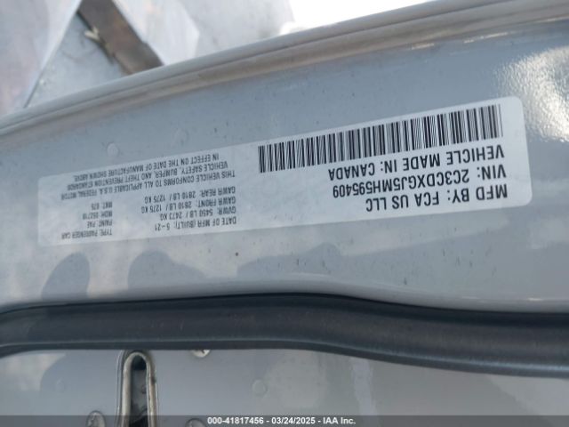 2C3CDXGJ5MH595409 Dodge Charger Scat Pack Rwd