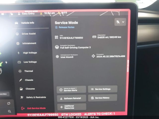 5YJ3E1EA4LF799650 Tesla Model 3 Standard Range Plus Rear-wheel Drive/standard Range Rear-wheel Drive