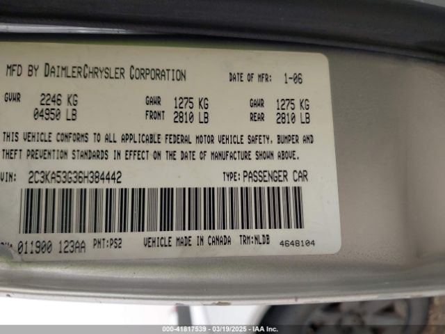 2006 CHRYSLER 300 2C3KA53G36H384442 Photo 8