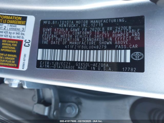 4T1FZ1FB0LU048279 Toyota Avalon Trd
