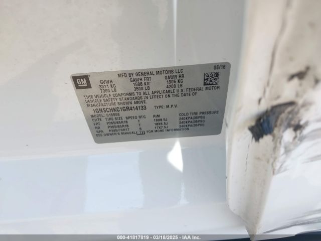 1GNSCHKC1GR414133 Chevrolet Suburban Lt