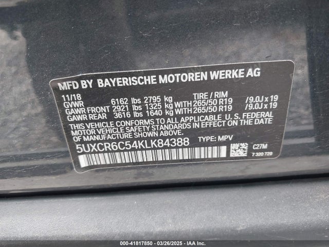 5UXCR6C54KLK84388 BMW X5 Xdrive40i