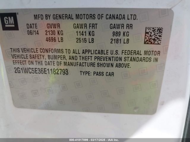 2G1WC5E36E1182793 Chevrolet Impala Limited Ltz