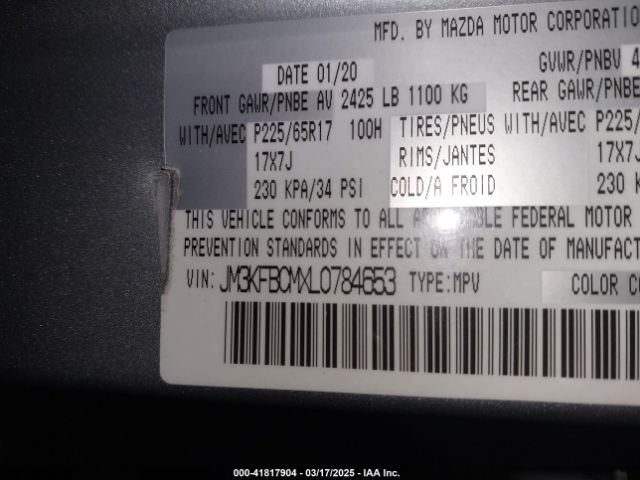 JM3KFBCMXL0784653 Mazda Cx-5 Touring