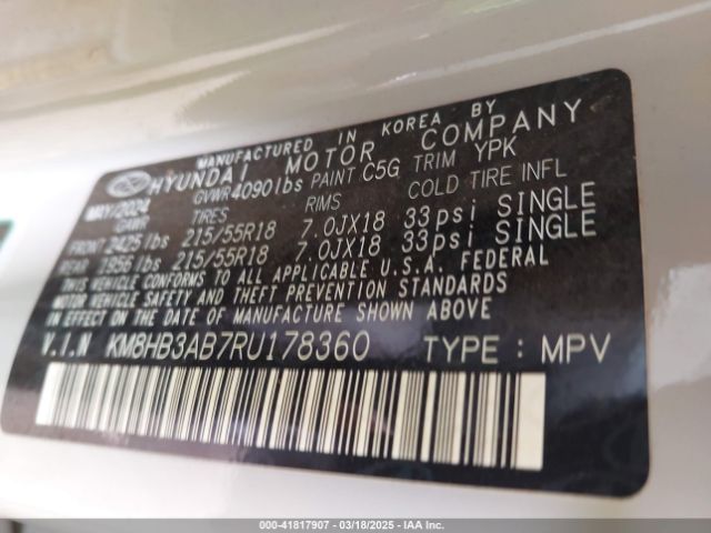 2024 HYUNDAI KONA KM8HB3AB7RU178360 Photo 8