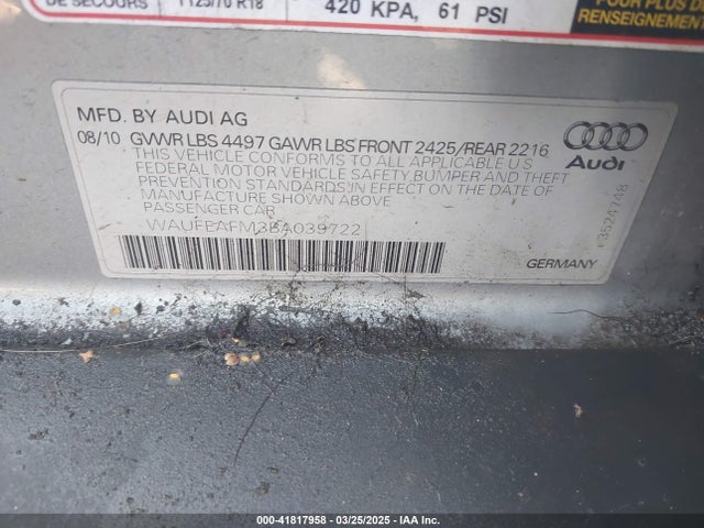2011 AUDI A3 WAUFEAFM3BA039722 Photo 8