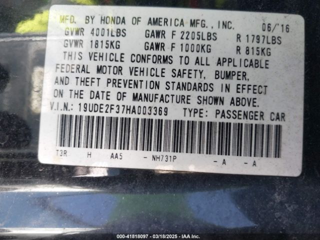 2017 ACURA ILX 19UDE2F37HA003369 Photo 8