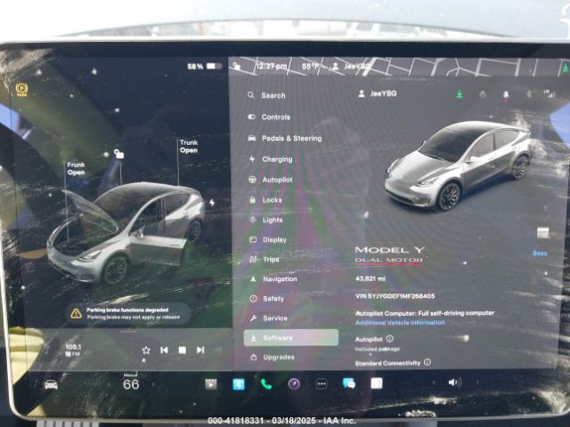 5YJYGDEF1MF268405 Tesla Model Y Performance Dual Motor All-wheel Drive
