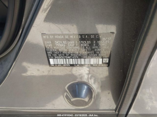 3HGGK5G70HM714374 Honda FIT EX