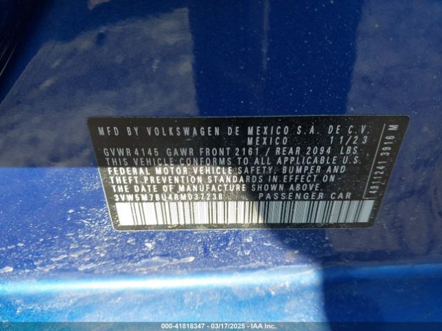 3VW5M7BU4RM037238 Volkswagen Jetta 1.5t S