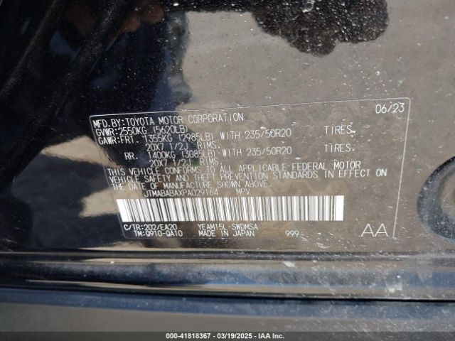 JTMABABAXPA029164 Subaru Solterra Limited