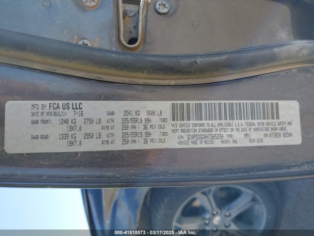 3C4PDDGGXHT505250 Dodge Journey Crossroad Plus Awd