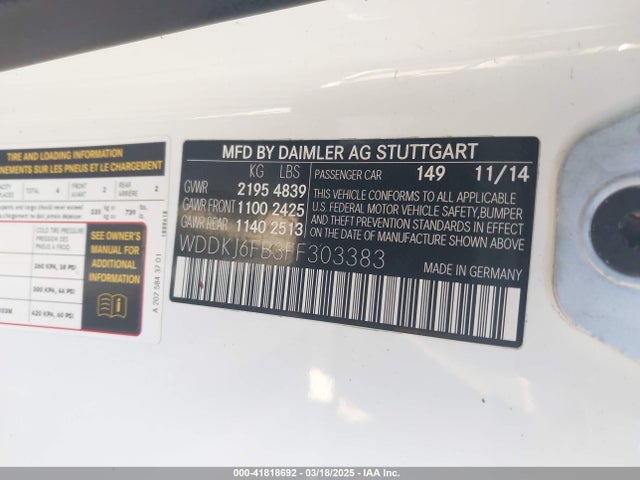 Mercedes-Benz E 400 2015 WDDKJ6FB3FF303383 Image 9