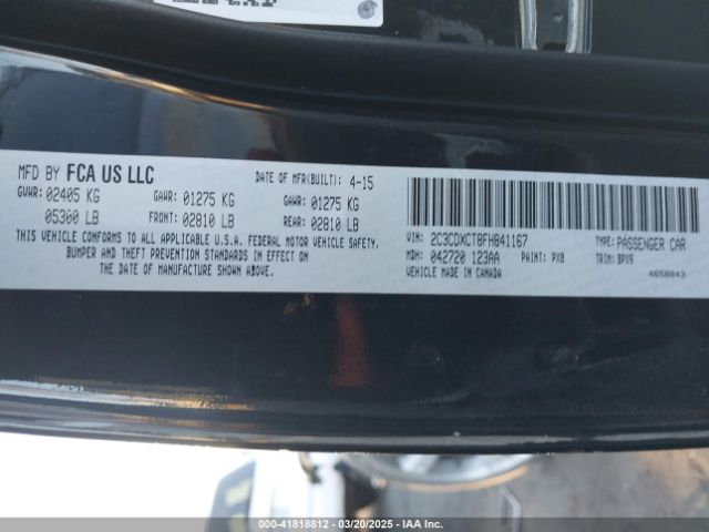 2C3CDXCT8FH841167 Dodge CHARGER R/T