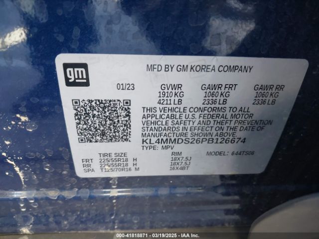 KL4MMDS26PB126674 Buick Encore Gx Select Fwd