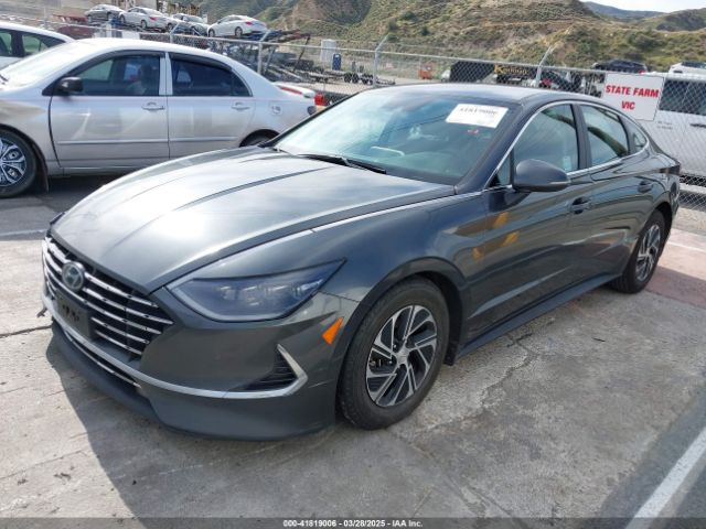 KMHL24JJ7PA075333 Hyundai Sonata Hybrid Blue