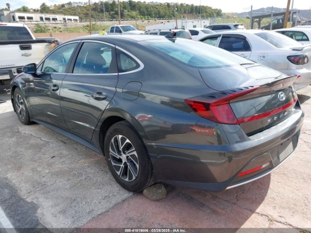 KMHL24JJ7PA075333 Hyundai Sonata Hybrid Blue