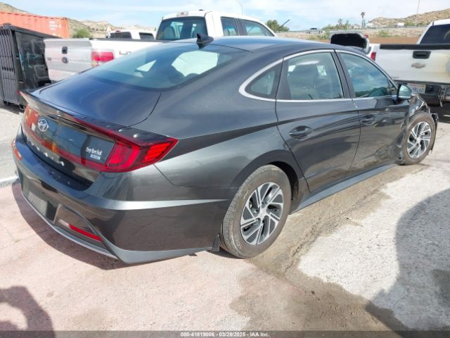 KMHL24JJ7PA075333 Hyundai Sonata Hybrid Blue