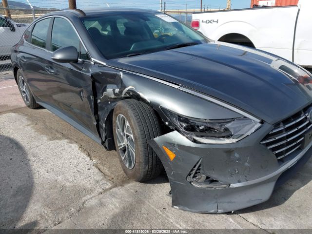KMHL24JJ7PA075333 Hyundai Sonata Hybrid Blue