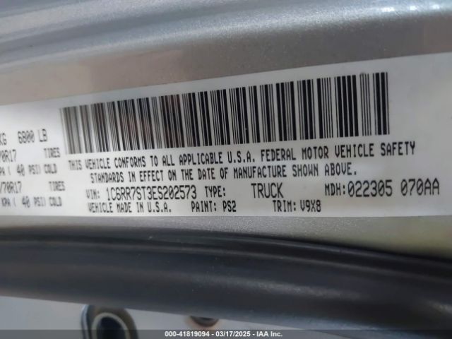 1C6RR7ST3ES202573 RAM 1500 Tradesman