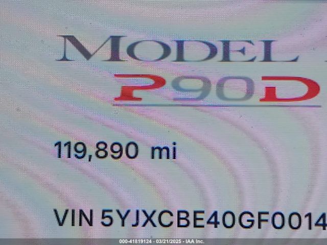 5YJXCBE40GF001416 Tesla Model X 75d/p100d/p90d