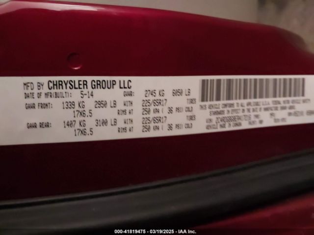 2C4RDGBG8ER417216 Dodge Grand Caravan Se