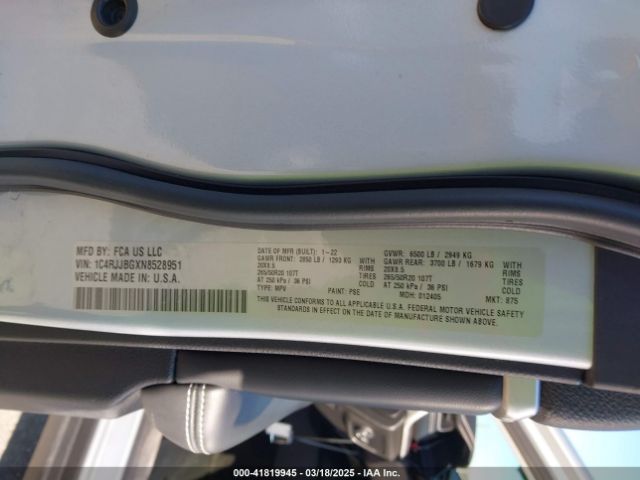 2022 JEEP GRAND CHEROKEE L 1C4RJJBGXN8528951 Photo 8