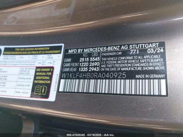 2024 MERCEDES-BENZ E 350 W1KLF4HB0RA040925 Photo 8