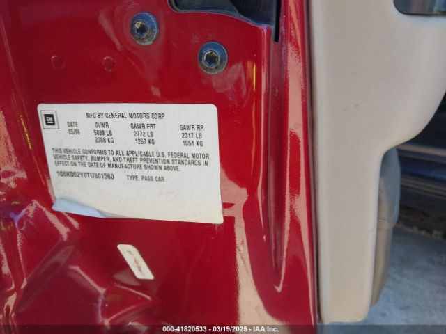 1996 CADILLAC DEVILLE 1G6KD52Y0TU301560 Photo 8