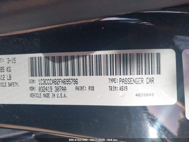 Chrysler 200 Limited 2015 1C3CCCAB2FN695796 Image 9