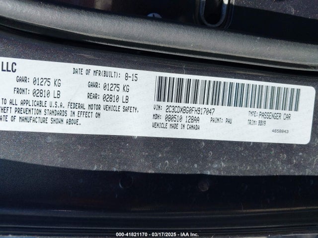 Dodge Charger Se 2015 2C3CDXBG0FH917047 Image 9