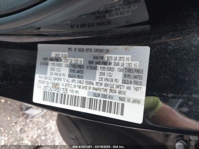 JM3TCADY4M0517535 Mazda Cx-9 Grand Touring