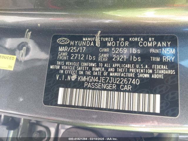 KMHGN4JE7JU226740 Genesis G80 3.8