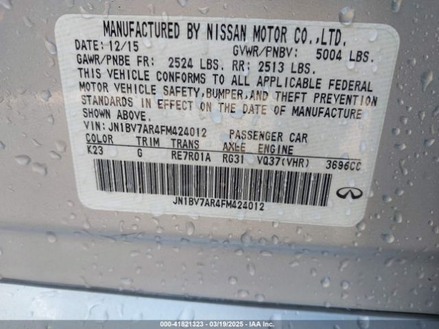 JN1BV7AR4FM424012 Infiniti Q50 Premium