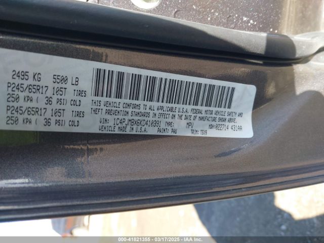 1C4PJMBX6KD410391 Jeep Cherokee Trailhawk 4x4