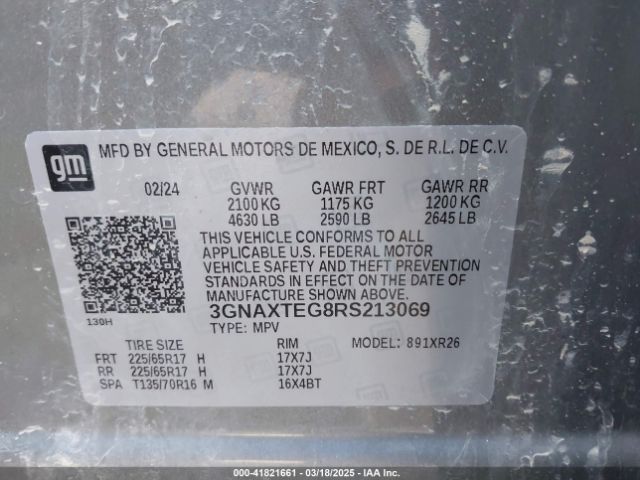 2024 CHEVROLET EQUINOX 3GNAXTEG8RS213069 Photo 8