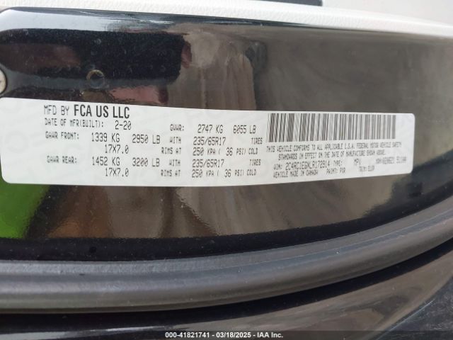 2C4RC1EGXLR172914 Chrysler Pacifica Touring L Plus