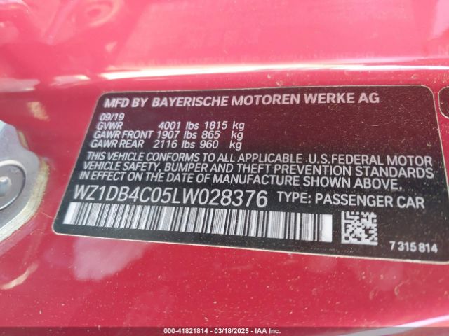 2020 TOYOTA GR SUPRA WZ1DB4C05LW028376 Photo 8