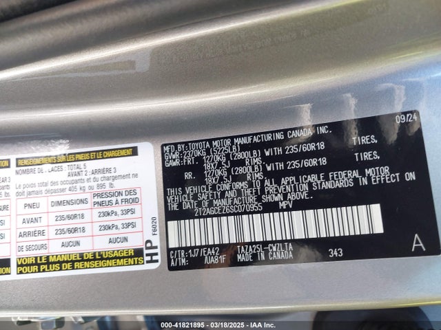 2T2AGCEZ6SC070955 Lexus NX 350