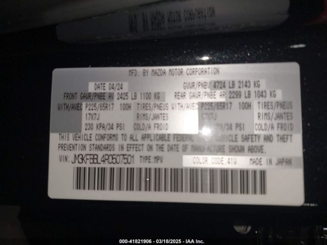 JM3KFBBL4R0507501 Mazda Cx-5 2.5 S Select