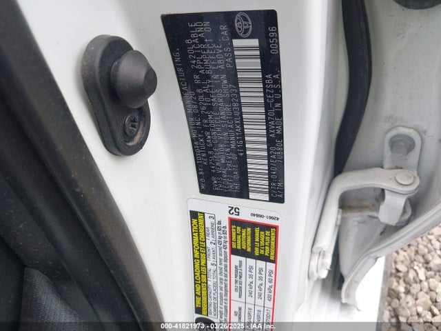 4T1G11AKXLU382337 Toyota CAMRY SE
